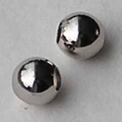Metalen Kraal. 6mm. Brass. Zilverkleurig. Hoogwaardige kwaliteit