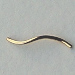 Metalen buiskraaltje getwist. 1.2x20mm. Goudkleurig.