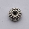 Spacer. Groot. 7x18mm. Zilverkleurig Metallook