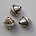 Kraal Bicone. 8x9mm. Zilverkleurig Metallook