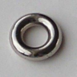 Ring Glad. 13mm. Zilverkleurig. Metallook.