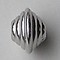 Kraal Konisch. 11x14mm. Zilverkleurig. Metallook