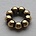 Tussenring bewerkt. 12mm. Oud Goud. Metallook