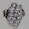 Tussenstuk Crapes. 18x25mm. Silverplated. voor 11 x 3mm. simillisteentje.