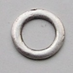 Platte Ring. 22mm. Oudzilverkleurig.