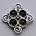 Vierkant ornament. 28x28mm. Oudzilverkleurig voor 4x ss39.