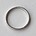 Zilverkleurige Brass gladde dichte ring. 12mm. Hoogwaardige kwaliteit