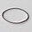 Zilverkleurige Brass gladde ovale dichte ring. 16x26mm.