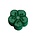 Fimo Kraal. ca 13mm. Groen Bloemetje.
