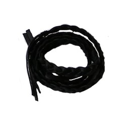 Wrap Bracecet. Leer. Zwart. 75 cm. Lengte.