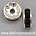 Strass-Rondel. 8mm. Jet. Zilverkleurig