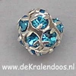 Strass-Bal. 8mm. Aqua.