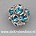 Strass-Bal. 8mm. Aqua.