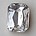 Glazen Steen 13x18mm. Crystal. voor kastje 27504.01 en 27504.02