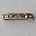 Rhinestone Bar. 6x21mm. Goudkleurig met crystal.