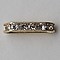 Rhinestone Bar. 6x21mm. Goudkleurig met crystal.