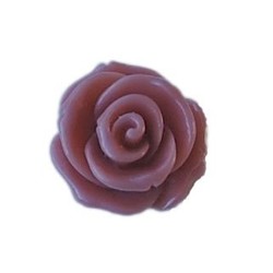 Kunststof bloem Rose met platte onderkant. Vintage rose. 13x24mm. Cabochon.