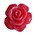 Roosje kunststof met platte onderkant. 13mm. Pink.