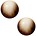 Polaris Cabochon. Rond. 20mm. Jaquard Dark Beige.