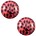 Polaris Cabochon. Rond. 20mm. Leopard Padparadsha roze.