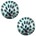 Polaris Cabochon. Rond. 20mm. Leopard Light Turquoise.