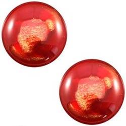 Polaris Cabochon. Rond. 12mm. Horus Shiny Jester Red.