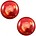 Polaris Cabochon. Rond. 12mm. Horus Shiny Jester Red.