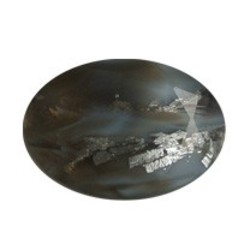 Glass Stone 13x18mm. Oval.Grey. Suitable for an oval box
