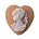 Camee. Peach. Hart. Voor hangertje. zie metalen hangers. 31044