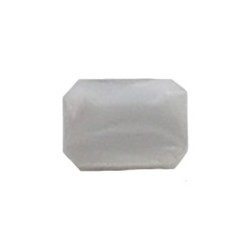 Glazen Steen 13x18mm. Shiny White Opal. (voor kastje 27504.01 en 27504.02)