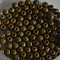 Glaskraal. 3mm. Rond. Khaki Travertin. 100 stuks voor.