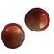 Glaskraal. 4mm. Miracle Bead. Oranje Wit.