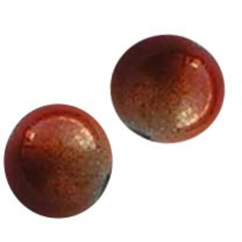 Glaskraal. 4mm. Miracle Bead. Oranje Wit.