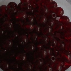 Siam Glaskraal. 4mm. Rond. 100 stuks voor