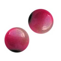 Glaskraal. 4mm. Miracle Bead. Roze Wit. 20 stuks voor