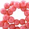 Glaskraal. 4mm. Rond. Rouge. Opaque. 100 stuks voor