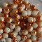 White Abricot Glaskraal. 4mm. Rond. 100 stuks voor