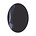 Glazen Steen 13x18mm. Ovaal. Jet. (voor kastje 27504.03)