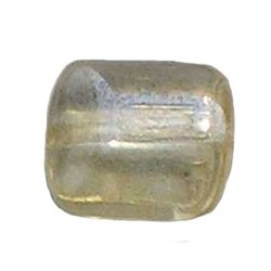 Glaskraal. 10x12mm. Rechthoekig Plat. Zachtgeel