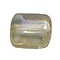 Glaskraal. 10x12mm. Rechthoekig Plat. Zachtgeel