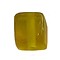 Glass bead. 8x8x8mm. Cube. Transparent yellow.