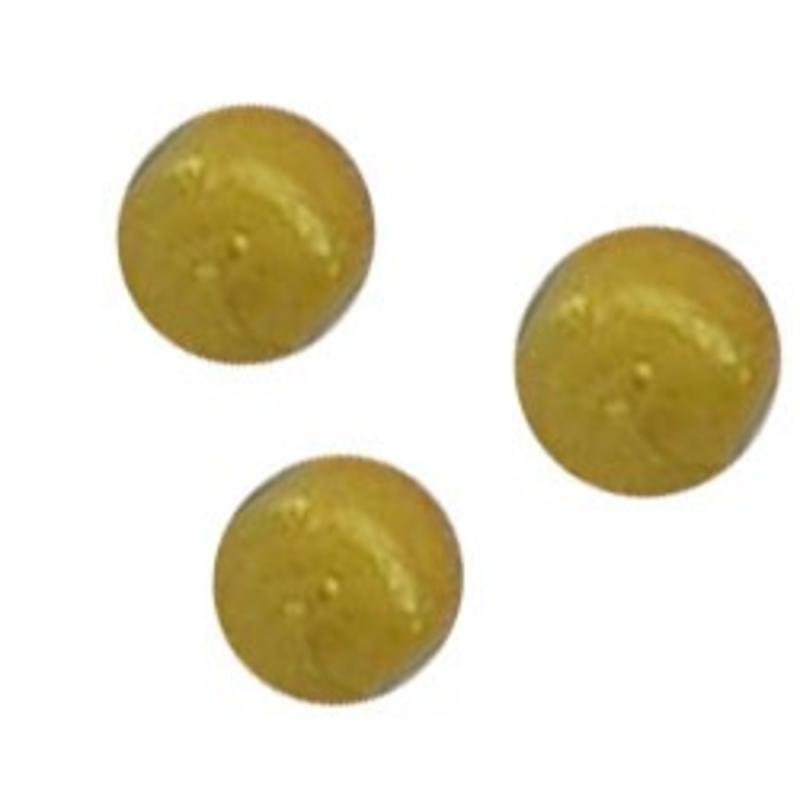 Glass bead. 6mm. Miracle Bead. Yellow.