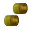 Glaskraal. 8x9mm. Tube. Tweekleurig. Geel