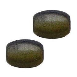 Glaskraal. 7x11mm. Ovaal. Grijs Geel
