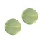 Glass bead. 10mm. Round Flat. Pale yellow.