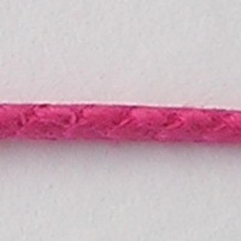 Wachsband. 3mm. Geflochtene bolo. Rosa