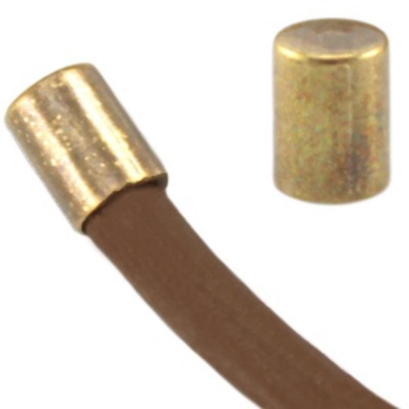 End cap. 3x4mm. For cord 2mm. Bronze colored