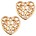 Openwork heart pendant. Rose-colored 13mm.