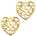 Openwork heart pendant. Gold 13mm.