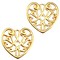 Openwork heart pendant. Gold 13mm.